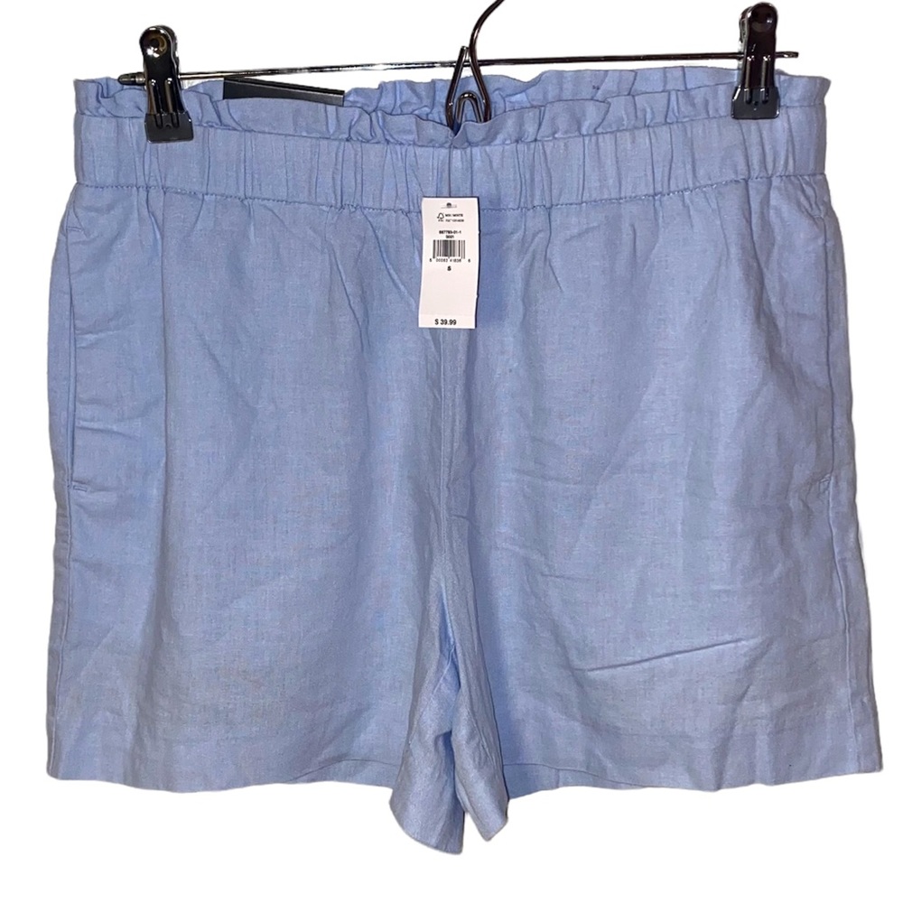 Banana Republic 4” Linen Blue Shorts Size S